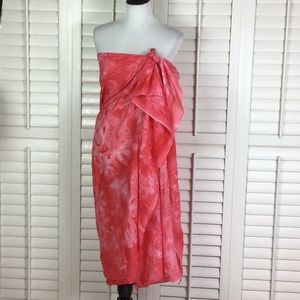 Batik Floral Bathing Suit Wrap Sarong